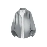 [Быстросохнущий Кронштейн-Вверх Ожерелье-чокер] Светло-серый ((Mb Серый Стиль Позиционирование Логотип на груди))