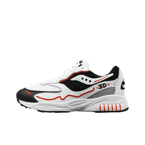 Saucony 3D Grid Hurricane Беговые кроссовки Мужские Черный Белый
