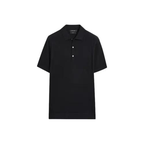 Massimo Dutti Морской Синий Мужская Поло