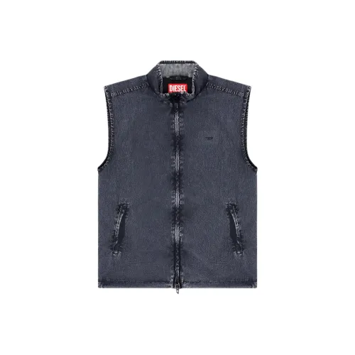 DIESEL Темно-синий Мужские жилеты