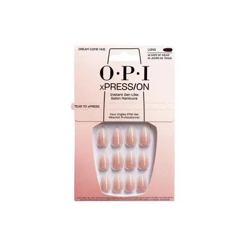 OPI Dream Come Hue False Nail Almond Pink Gradient Cute