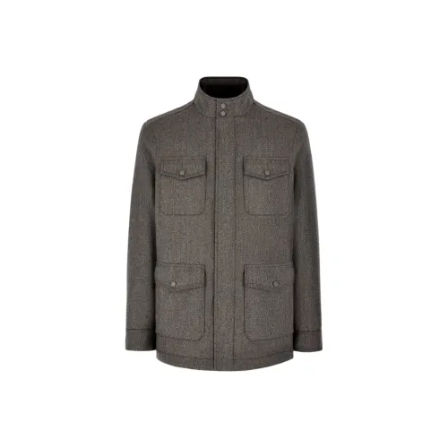 Canali Коричневый Мужской Куртки