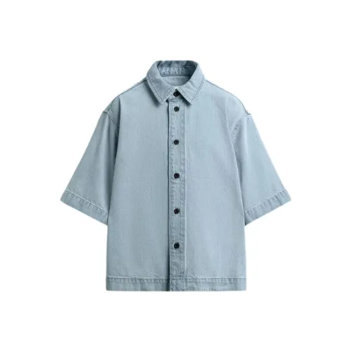 ZARA Небесно-голубой Мужские Рубашки