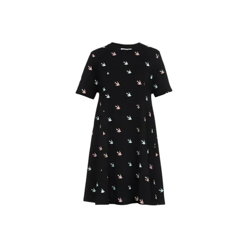 McQ Alexander McQueen Короткий рукав Платье Женское Черное