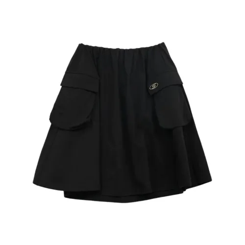 SUNTOMORROW 2025 Лето Умеренный Юбка Весенне-летний Подростки Черный