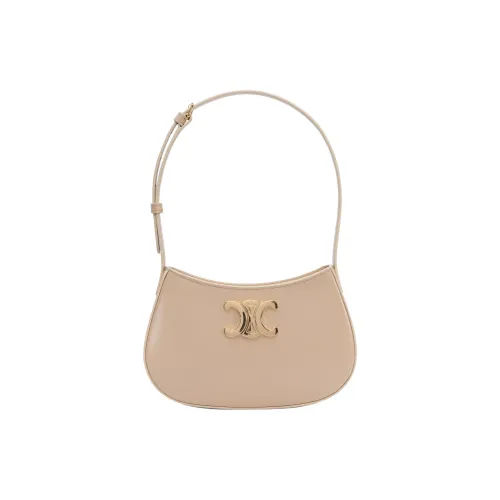 CELINE Tilly Телячья кожа Сумка на плечо Средний Женская Телесный