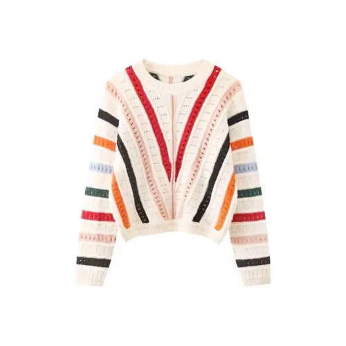 DGMZ Радужный Пуловер Трикотаж Женский Трикотаж