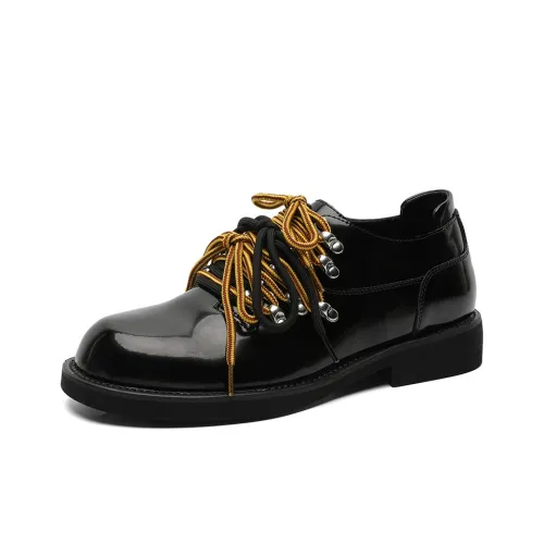 WEISHIBANGWEI Повседневные кожаные туфли Мужские Черные