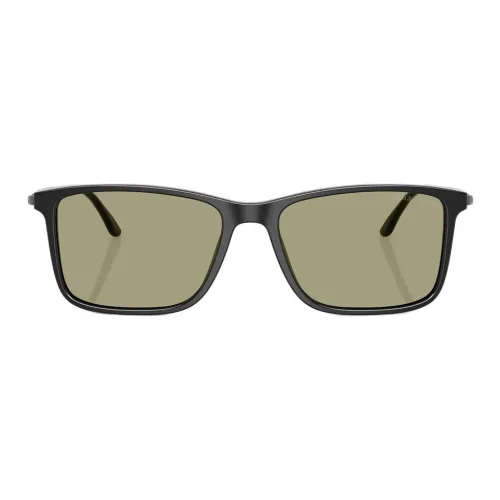 AMANI Ацетат Прямоугольные Солнцезащитные очки Мужские Черные