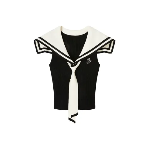 UENA Вязаный жилет с галстуком женский