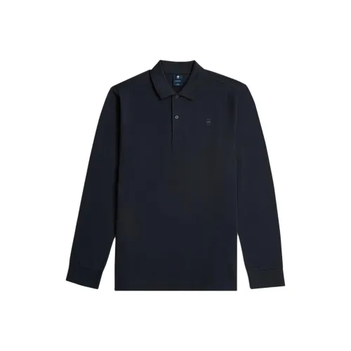STAR RAW Темно-синяя мужская поло