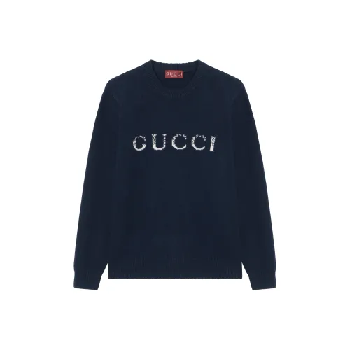 GUCCI SS24 Свитер Мужской Темно-синий