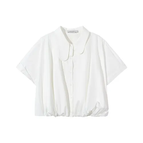 Ouyang Белый Женский Короткий Топ