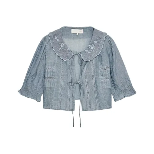 ZARA Синие/Серые Женские Рубашки