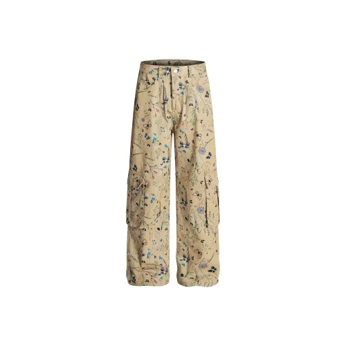 WAYHWEI Светло-коричневые унисекс джинсы