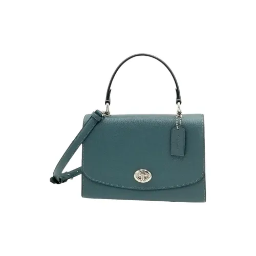 COACH Tilly Кожа Сумка Сумка через плечо Сумка через плечо Средняя Женская Темно-бирюзовая