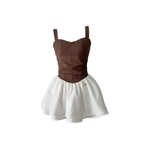 INNI Коричневый Женские Слип-платья