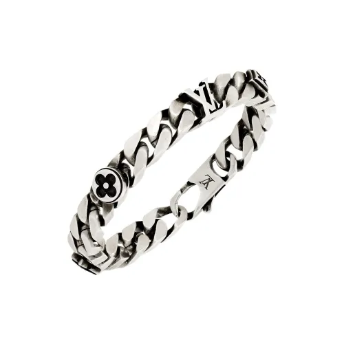 LOUIS VUITTON Серебряные браслеты мужской черный