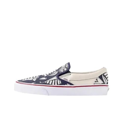 J. Crew x Vans CLASSIC Slip-On Скейтборд Кроссовки Мужские Синие Белые
