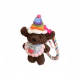 Радужная соломенная шляпа Drool Bibs — коричневый щенок