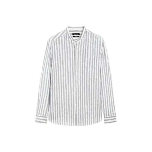 Massimo Dutti Серый Зеленый Мужские Рубашки