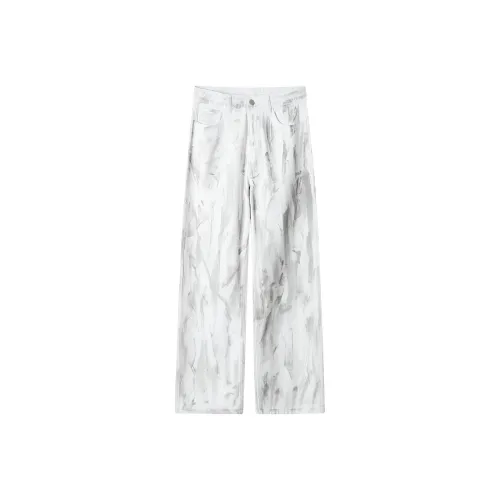 HSWLD Белый Tie Dye Унисекс Джинсы