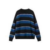 Успокаивающий синий и черный с полосами