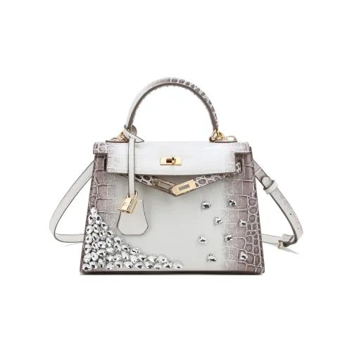 JANITINO ПУ (полиуретан) Сумка Kelly Сумка через плечо Сумка Женская Экрю