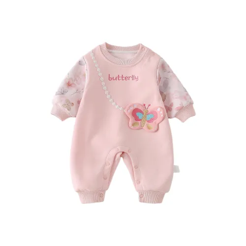 XiaoJinBu Розовые Детские Комбинезоны / Ползунки