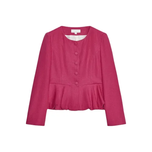 ZARA Темно-фиолетовый, красный, женский, деловой костюм