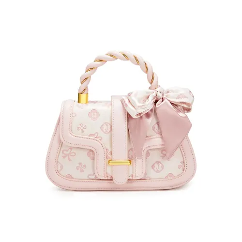 Jade En Plus ПУ (полиуретан) Сумка через плечо Сумка Обычная Женская Морозно-розовый Груша Нэши Белый