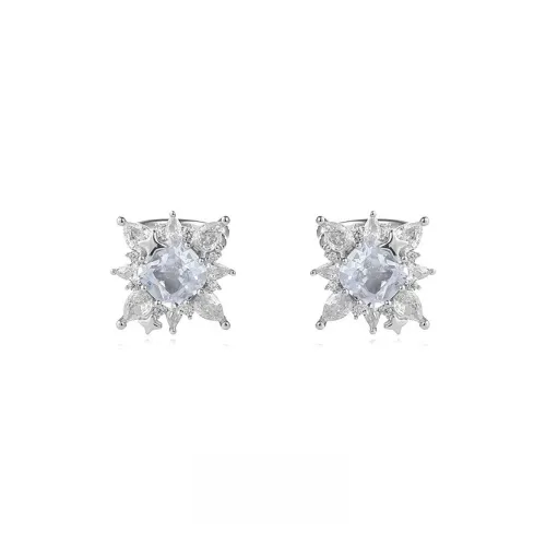 ZWU Медный сплав Нижняя заколка Серьги On Женские