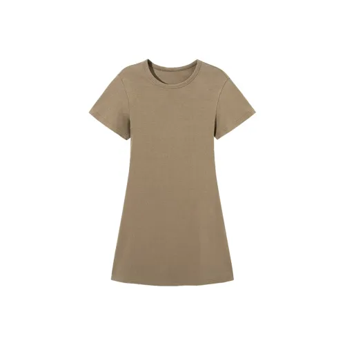 Ouyang Короткий рукав Платье Женское