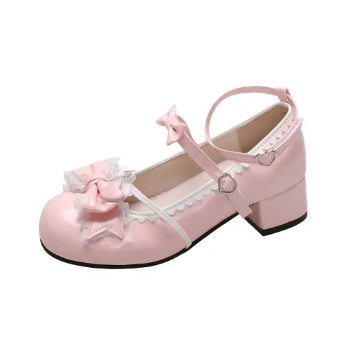 Worm's Home Грубый каблук Мэри Джейн туфли 4,5 см Женские