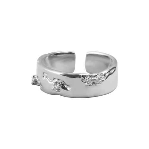 PAYMERY Антиаллергические Мультислойные Сплавные Парные Кольца Унисекс Серебристо-Белый