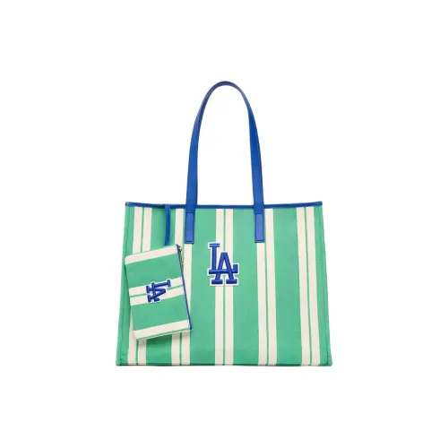 Mlb Base Logo Полосы Холщовая Сумка Сумка-тоут Сумка для покупок Комбинированная Сумка Сумка через плечо Унисекс Мятная