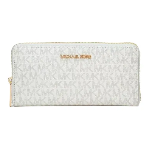 MICHAEL KORS Jet Set Travel Покрытый холст Кошелек Большой Женский Белый