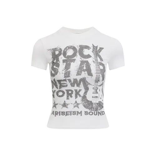 TIBINB Белый Женские T-рубашки