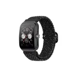 Звездный Черный [Вязаная Ткань Слайд Застежка Ремешок | Регулируемый]