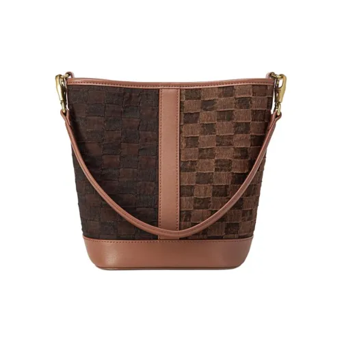 Liang Jin Ji Сумка из шелка тутового дерева большая женская кофейного серебристого черного цвета