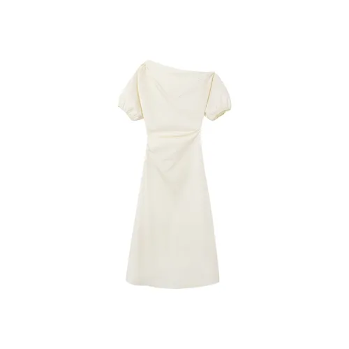 Ouyang Короткий рукав Платье Женское