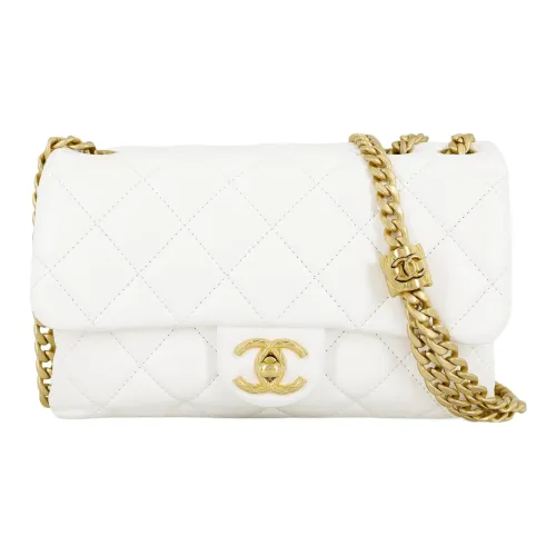 CHANEL Sheepskin Flap Bag Crossbody Bag Shoulder Bag Small Women's White CHANEL Овчина Сумка с клапаном Сумка через плечо Маленькая Сумка для женщин Белая