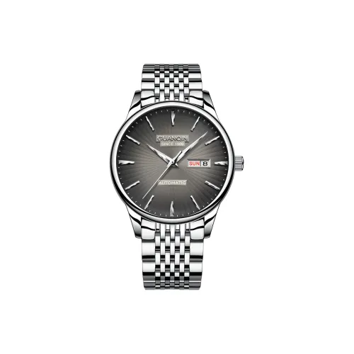 GUANQIN Blossom Collection Автоматический Механический Механизм Нержавеющая Сталь Ремешок Часы Мужские Белый Циферблат