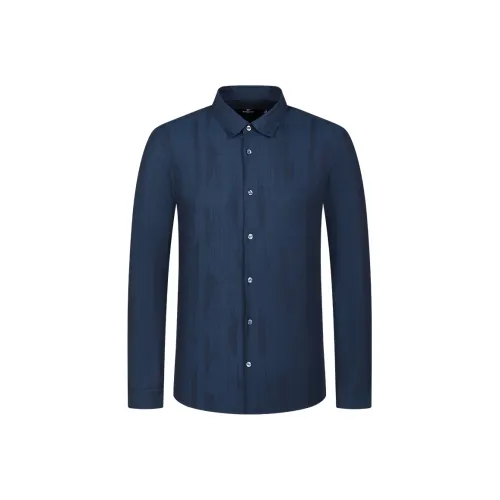 SEPTWOLVES Темно-синие унисекс рубашки