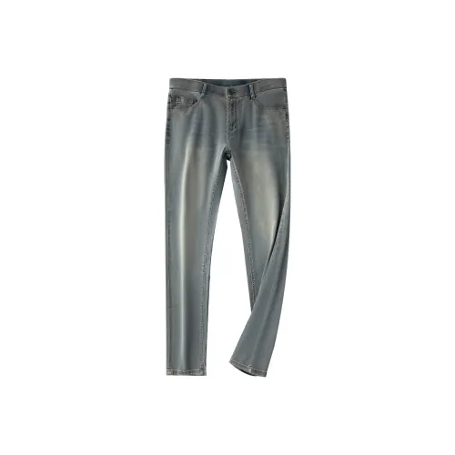 SENJIALUO Синий Мужской Джинсы