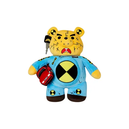 SPRAYGROUND Полиэстер Вельвет Рюкзак Унисекс Синий Желтый