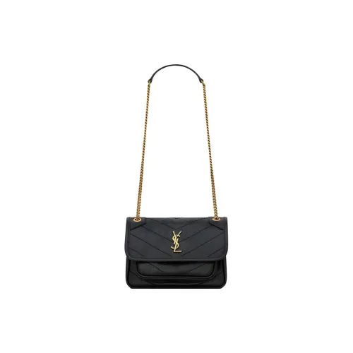 SAINT LAURENT Niki Кожа Сумка через плечо Мини Унисекс Черный