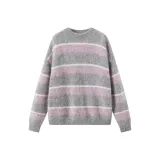 Soft Gray with Purple Stripes  
Мягкий Серый с Фиолетовыми Полосами