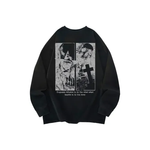 YIWEN Длинный рукав Т-рубашка Унисекс