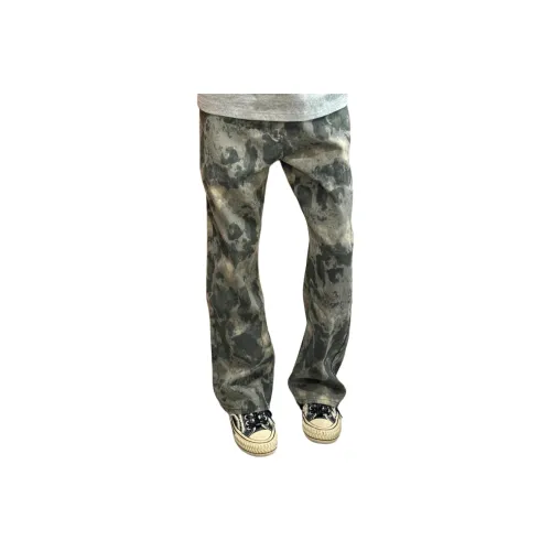 SIL VITIN Мшисто-зеленые унисекс карго-брюки